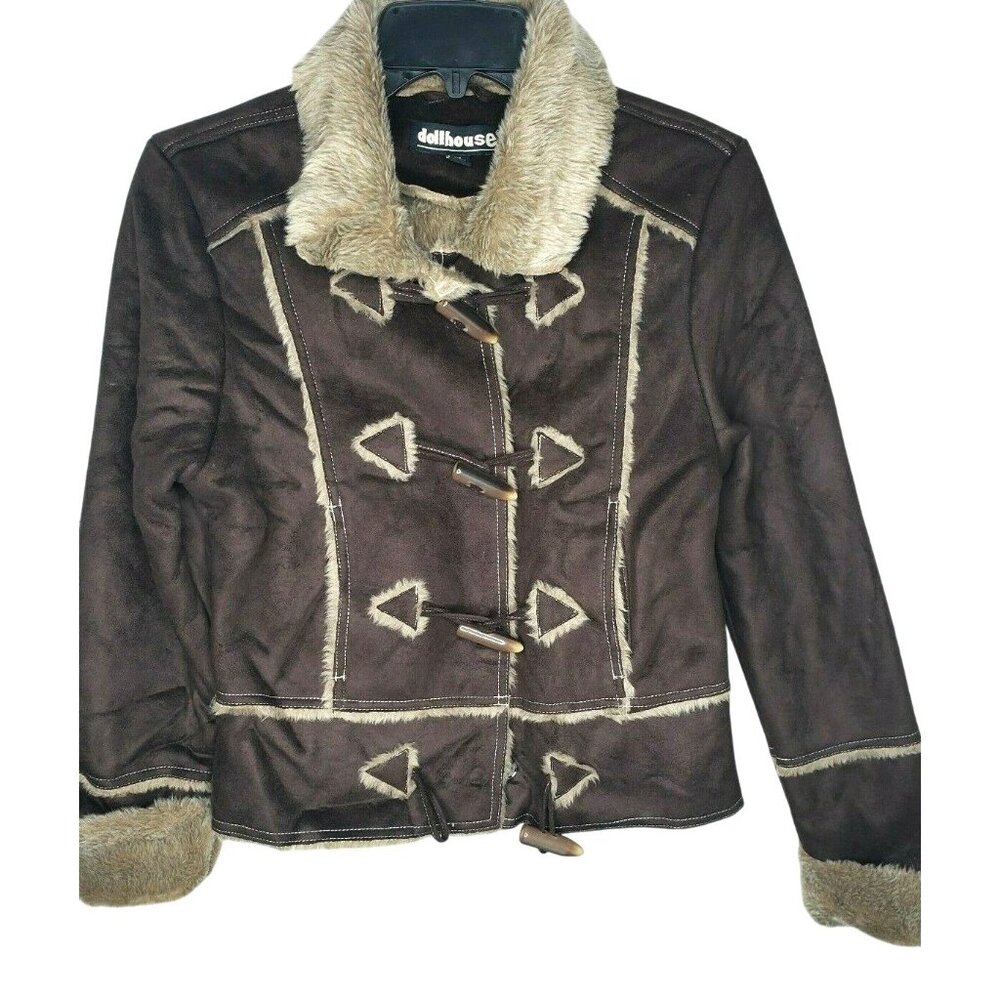 Dollhouse Chocolate Jacket Fur Lining Machine Washable Medium Style #31650C